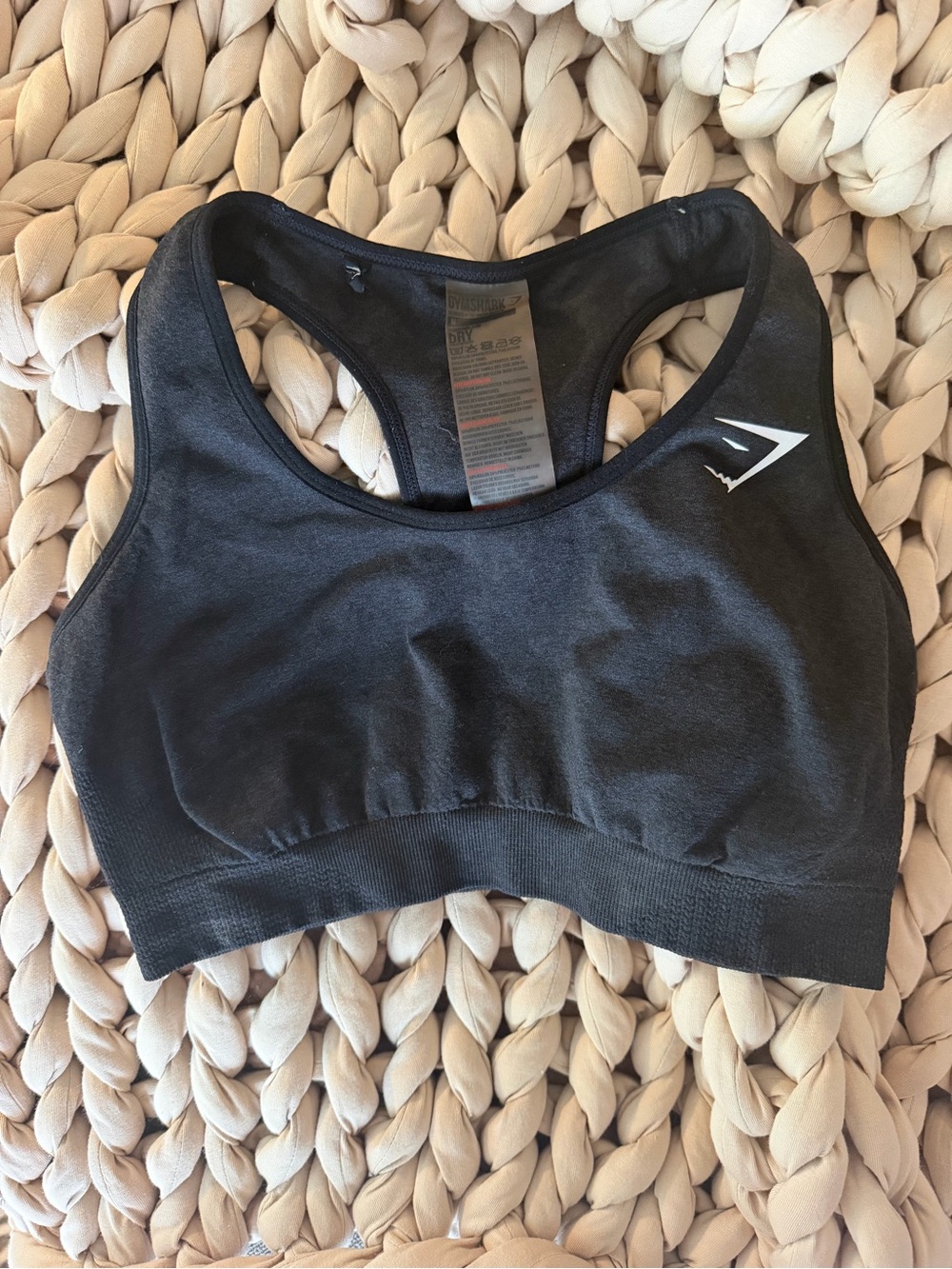 Gymshark Black Racerback Seamless Sports Bra